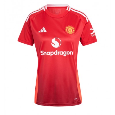 Dres Manchester United Bruno Fernandes #8 Domaci za Žensko 2024-25 Kratak Rukav Dres Manchester United Bruno Fernandes #8 Domaci za Žensko 2024-25 Kratak Rukav